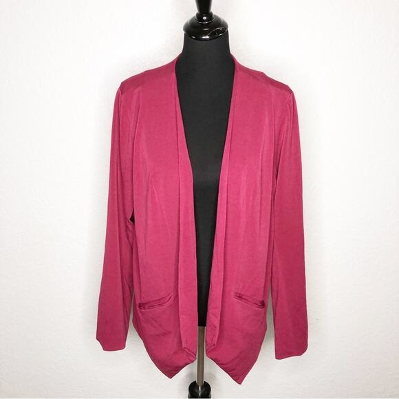 Torrid raspberry pink red open front blazer size 2 or 2X - Picture 1 of 12